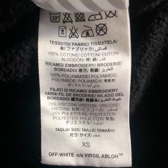 OFF-WHITE (Size XS) Tiger Sleeve Black Crewneck - Picture 10 of 11